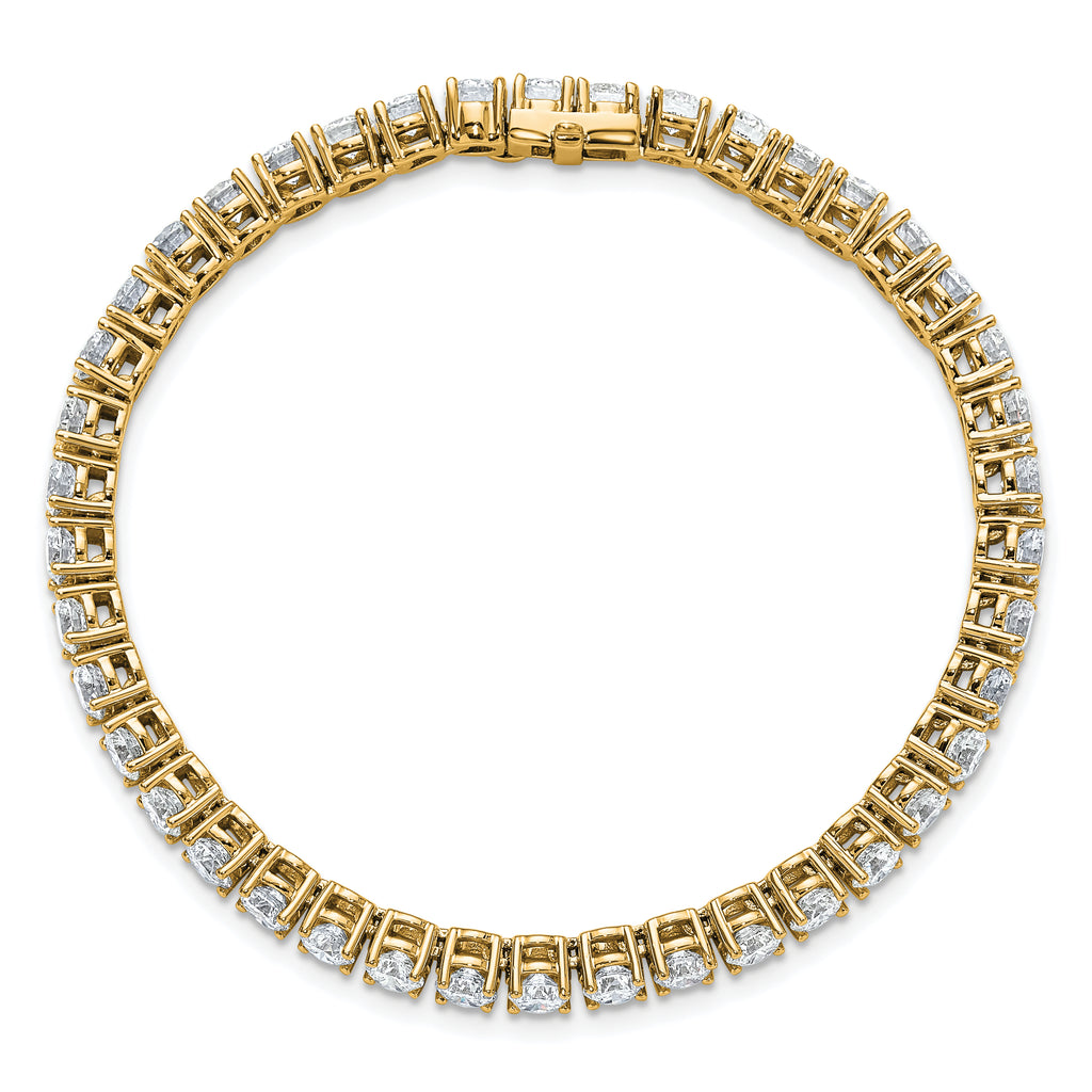 14k 10 carat Lab Grown Diamond VS+ F+ Complete Tennis Bracelet - Sophia Jewelers