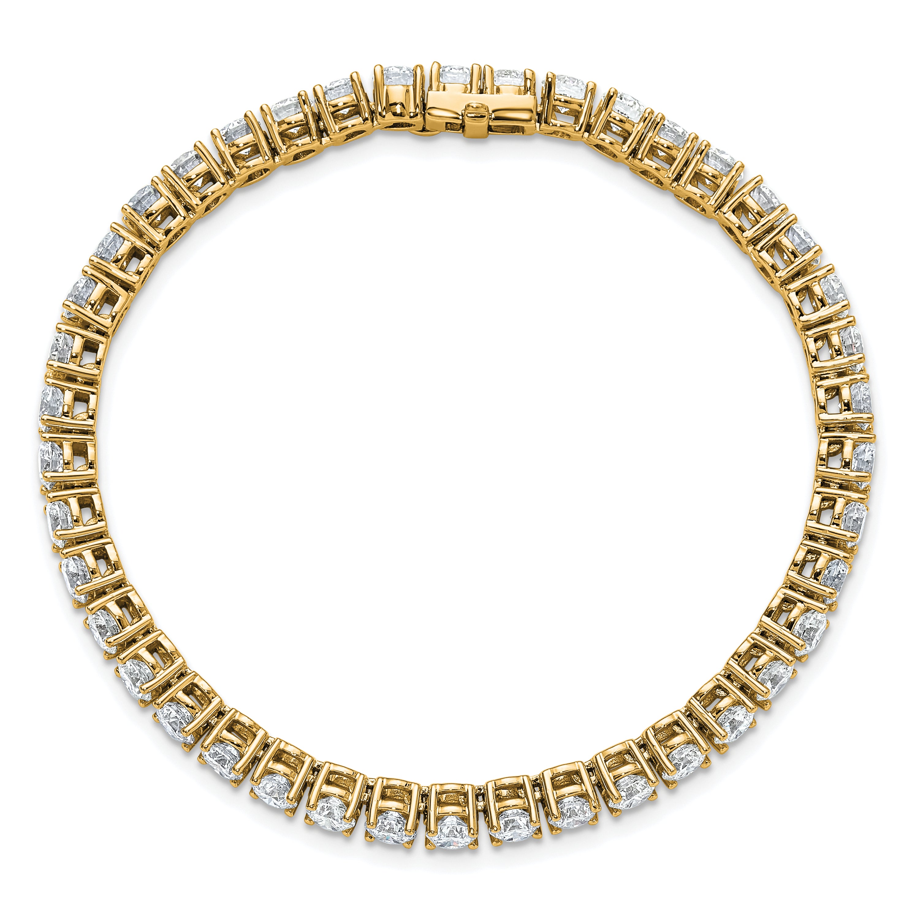 14k 10 carat Lab Grown Diamond VS+ F+ Complete Tennis Bracelet - Sophia Jewelers