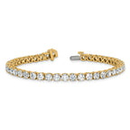 14k 10 carat Lab Grown Diamond VS+ F+ Complete Tennis Bracelet - Sophia Jewelers