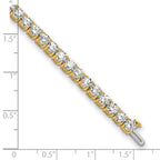 14k 10 carat Lab Grown Diamond VS+ F+ Complete Tennis Bracelet - Sophia Jewelers