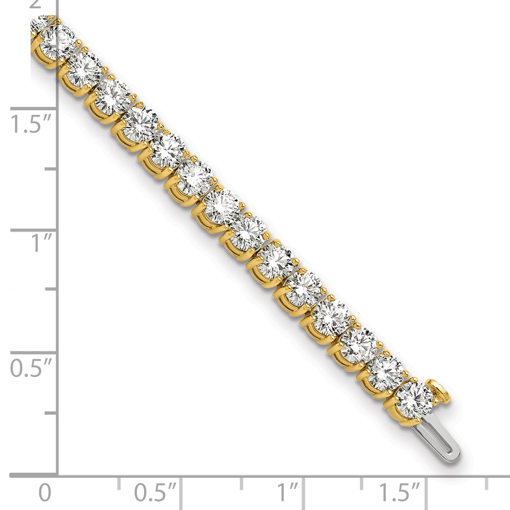 14k 10 carat Lab Grown Diamond VS/SI+ G+ Complete Tennis Bracelet - Sophia Jewelers
