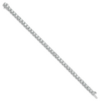 14k White Gold  12 1/2 carat Lab Grown Diamond VS+ F+ Complete Tennis Bracelet - Sophia Jewelers