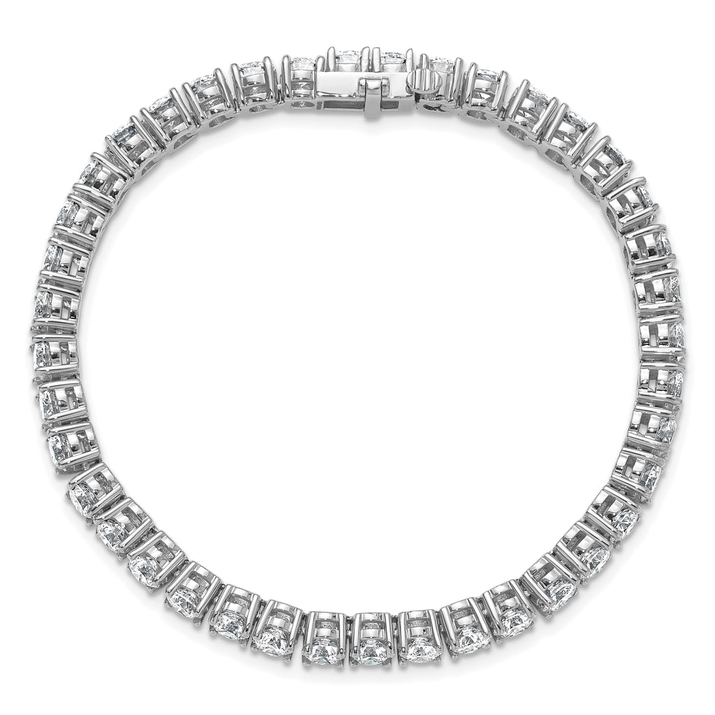 14k White Gold  12 1/2 carat Lab Grown Diamond VS/SI+ G+ Complete Tennis Bracelet - Sophia Jewelers