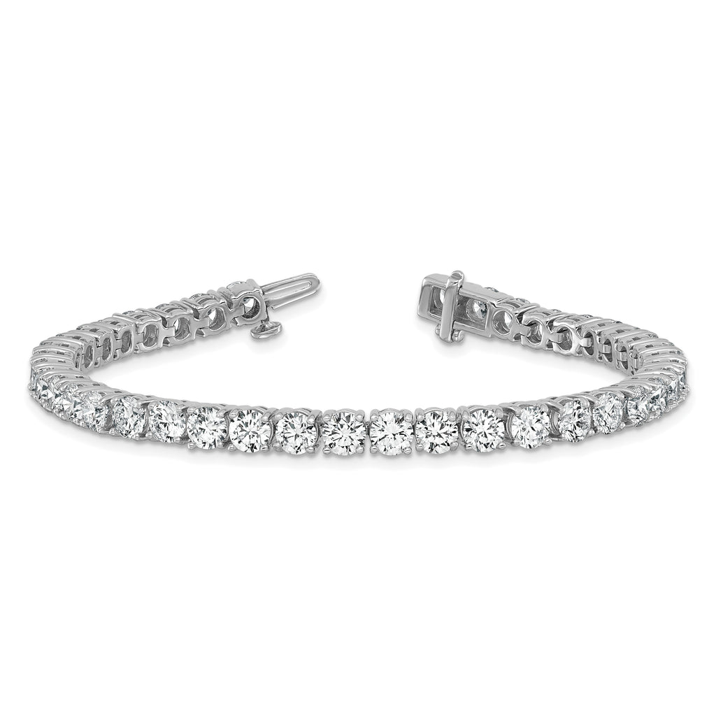 14k White Gold  12 1/2 carat Lab Grown Diamond VS/SI+ G+ Complete Tennis Bracelet - Sophia Jewelers