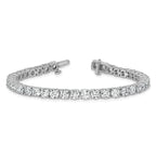 14k White Gold  12 1/2 carat Lab Grown Diamond VS/SI+ G+ Complete Tennis Bracelet - Sophia Jewelers