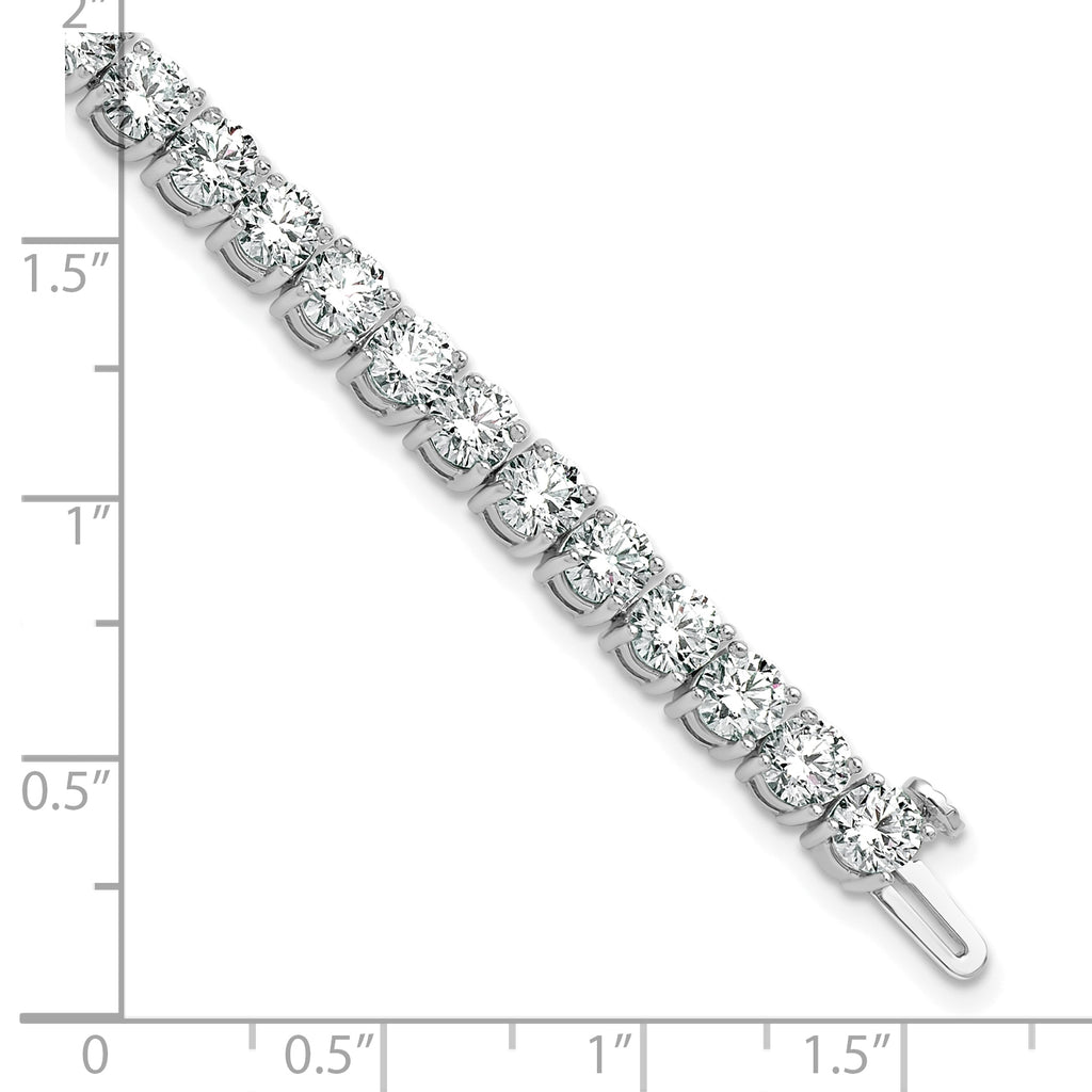 14k White Gold  12 1/2 carat Lab Grown Diamond VS+ F+ Complete Tennis Bracelet - Sophia Jewelers