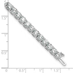 14k White Gold  12 1/2 carat Lab Grown Diamond VS+ F+ Complete Tennis Bracelet - Sophia Jewelers