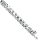 14k White Gold  12 1/2 carat Lab Grown Diamond VS+ F+ Complete Tennis Bracelet - Sophia Jewelers
