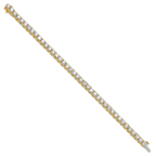 14k 12 1/2 carat Lab Grown Diamond VS+ F+ Complete Tennis Bracelet - Sophia Jewelers