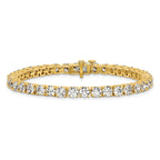 14k 12 1/2 carat Lab Grown Diamond VS/SI+ G+ Complete Tennis Bracelet - Sophia Jewelers