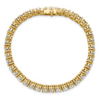14k 12 1/2 carat Lab Grown Diamond VS/SI+ G+ Complete Tennis Bracelet - Sophia Jewelers
