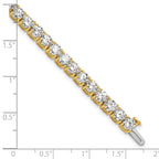 14k 12 1/2 carat Lab Grown Diamond VS+ F+ Complete Tennis Bracelet - Sophia Jewelers