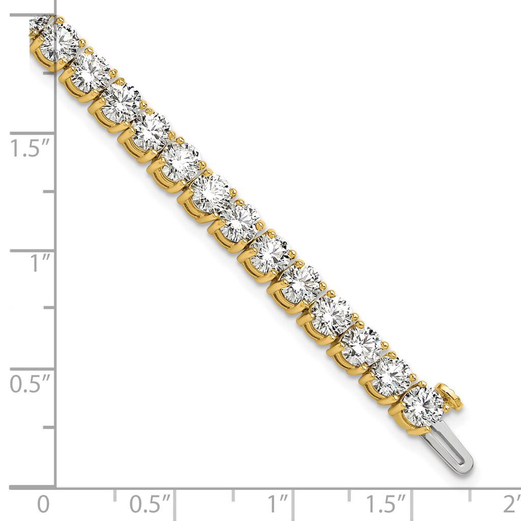 14k 12 1/2 carat Lab Grown Diamond VS/SI+ G+ Complete Tennis Bracelet - Sophia Jewelers