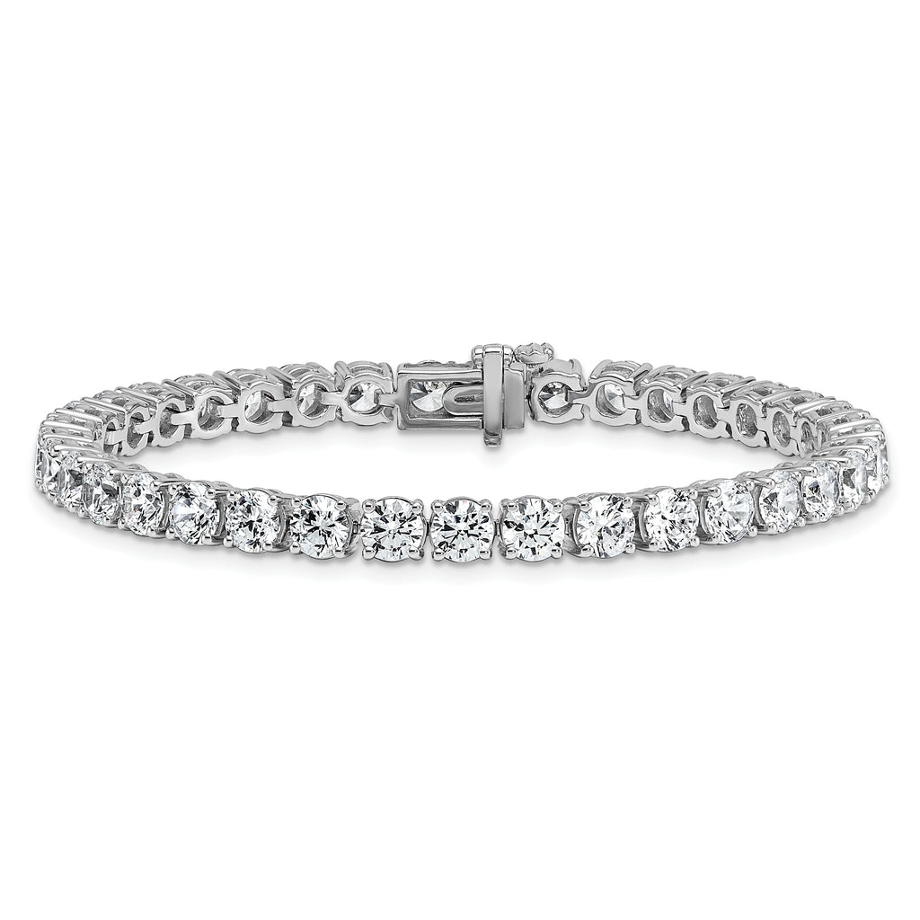 14k White Gold  14 carat Lab Grown Diamond VS/SI+ G+ Complete Tennis Bracelet - Sophia Jewelers
