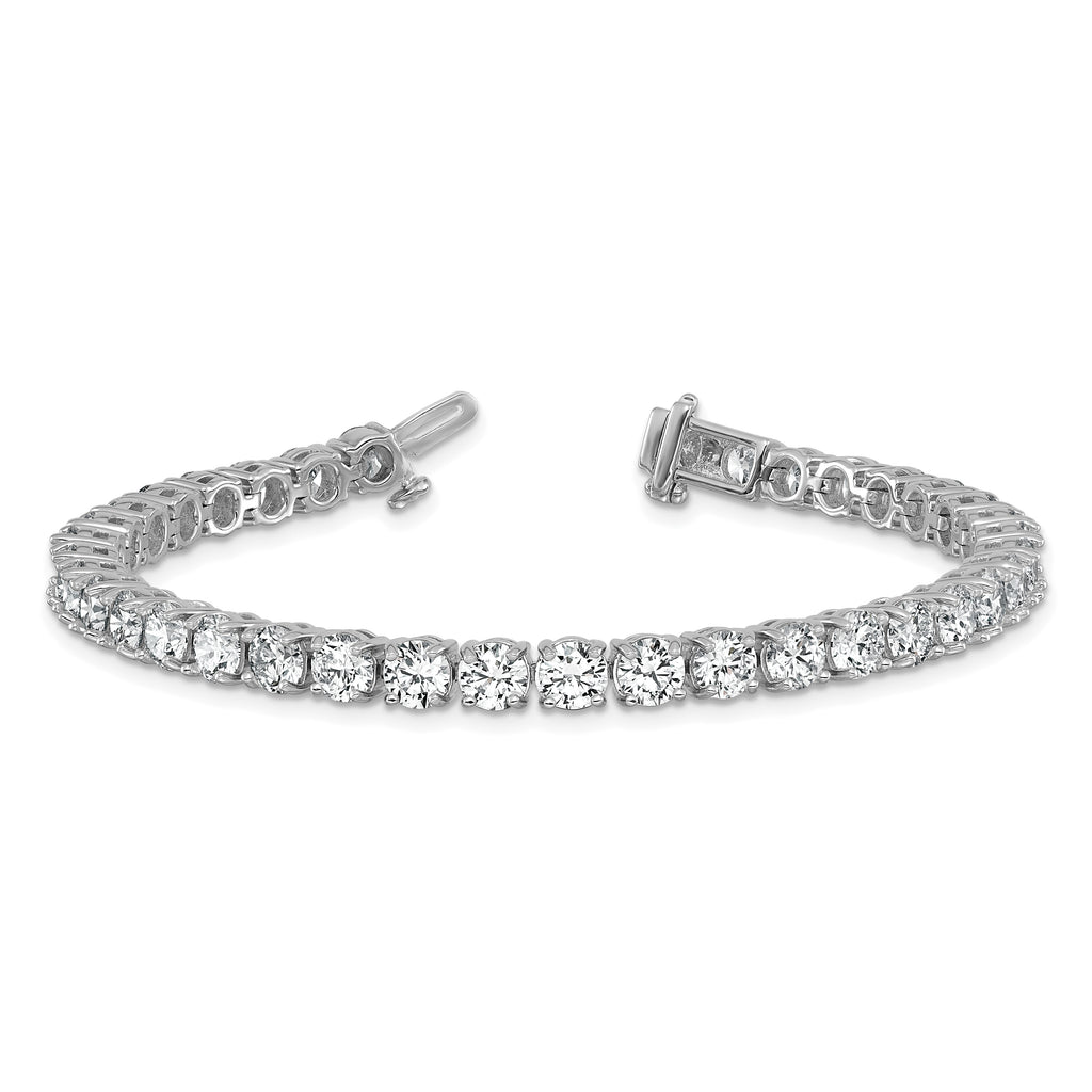 14k White Gold  14 carat Lab Grown Diamond VS+ F+ Complete Tennis Bracelet - Sophia Jewelers