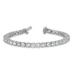 14k White Gold  14 carat Lab Grown Diamond VS/SI+ G+ Complete Tennis Bracelet - Sophia Jewelers