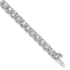 14k White Gold  14 carat Lab Grown Diamond VS+ F+ Complete Tennis Bracelet - Sophia Jewelers