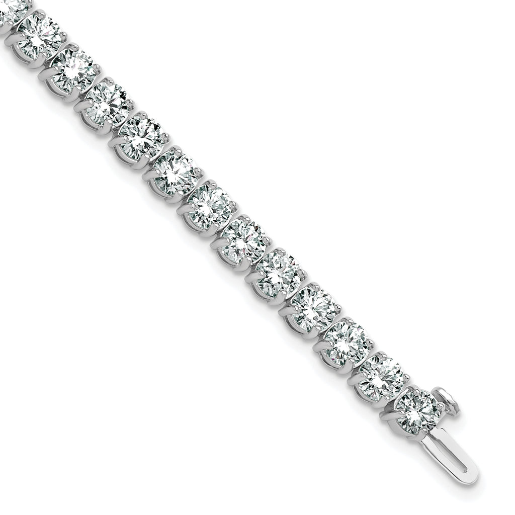 14k White Gold  14 carat Lab Grown Diamond VS/SI+ G+ Complete Tennis Bracelet - Sophia Jewelers