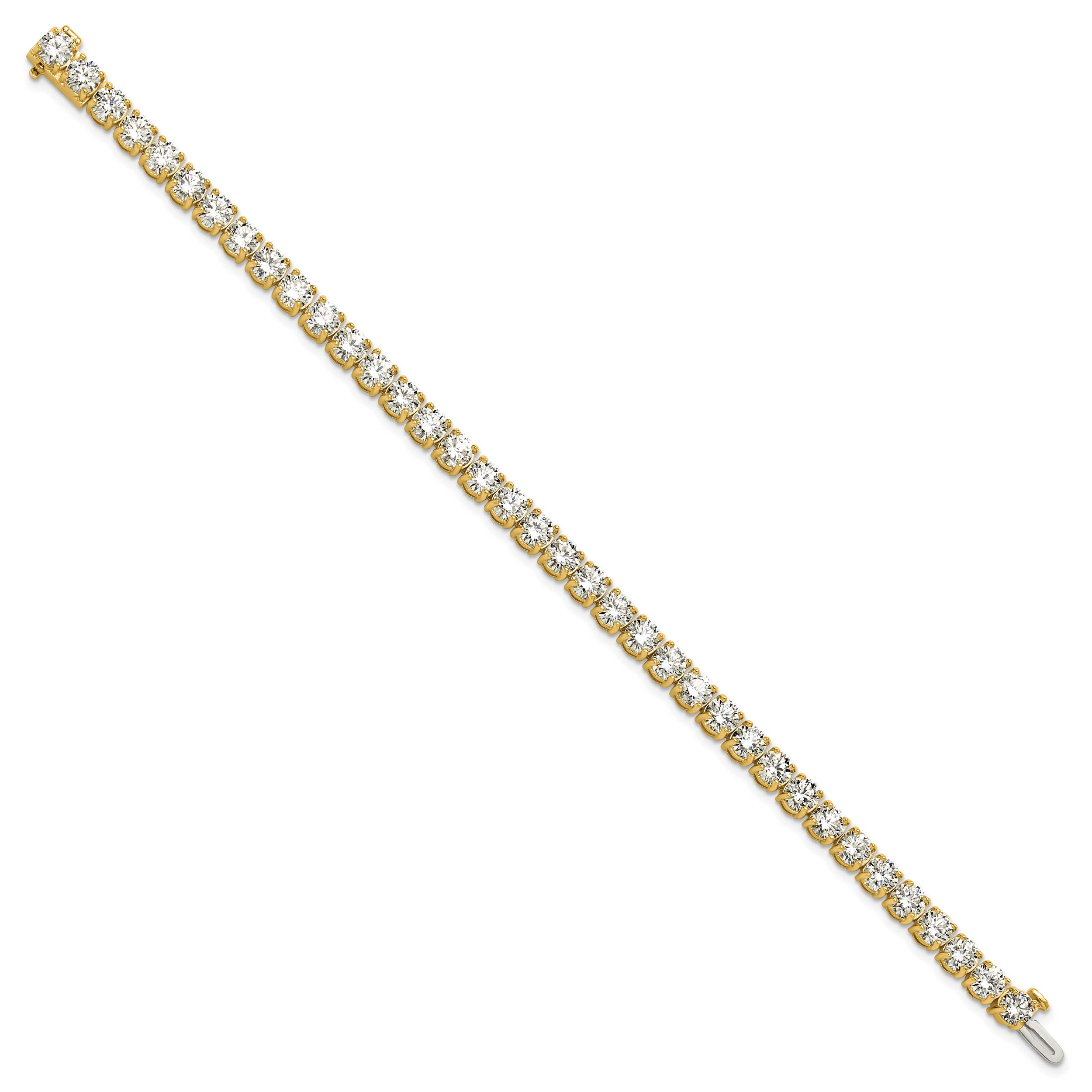 14k 14 carat Lab Grown Diamond VS+ F+ Complete Tennis Bracelet - Sophia Jewelers