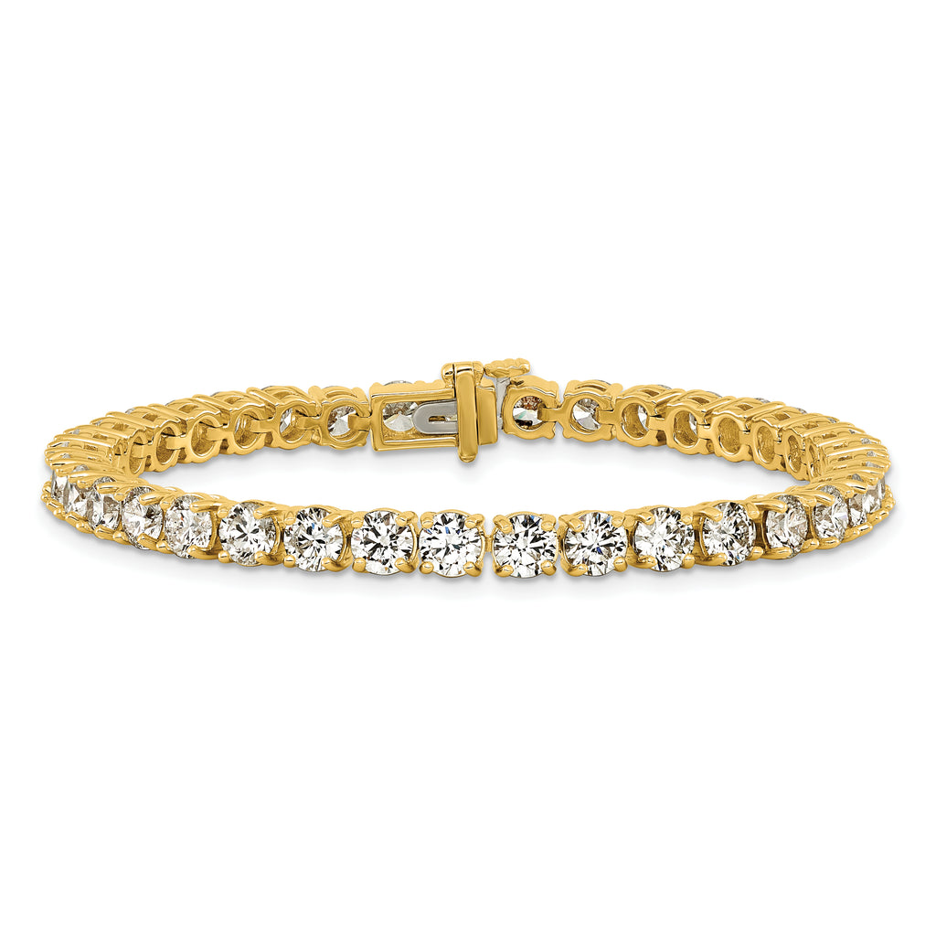 14k 14 carat Lab Grown Diamond VS+ F+ Complete Tennis Bracelet - Sophia Jewelers
