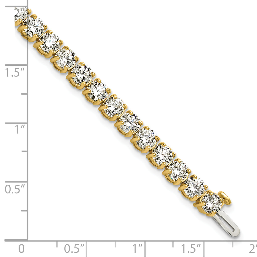 14k 14 carat Lab Grown Diamond VS+ F+ Complete Tennis Bracelet - Sophia Jewelers