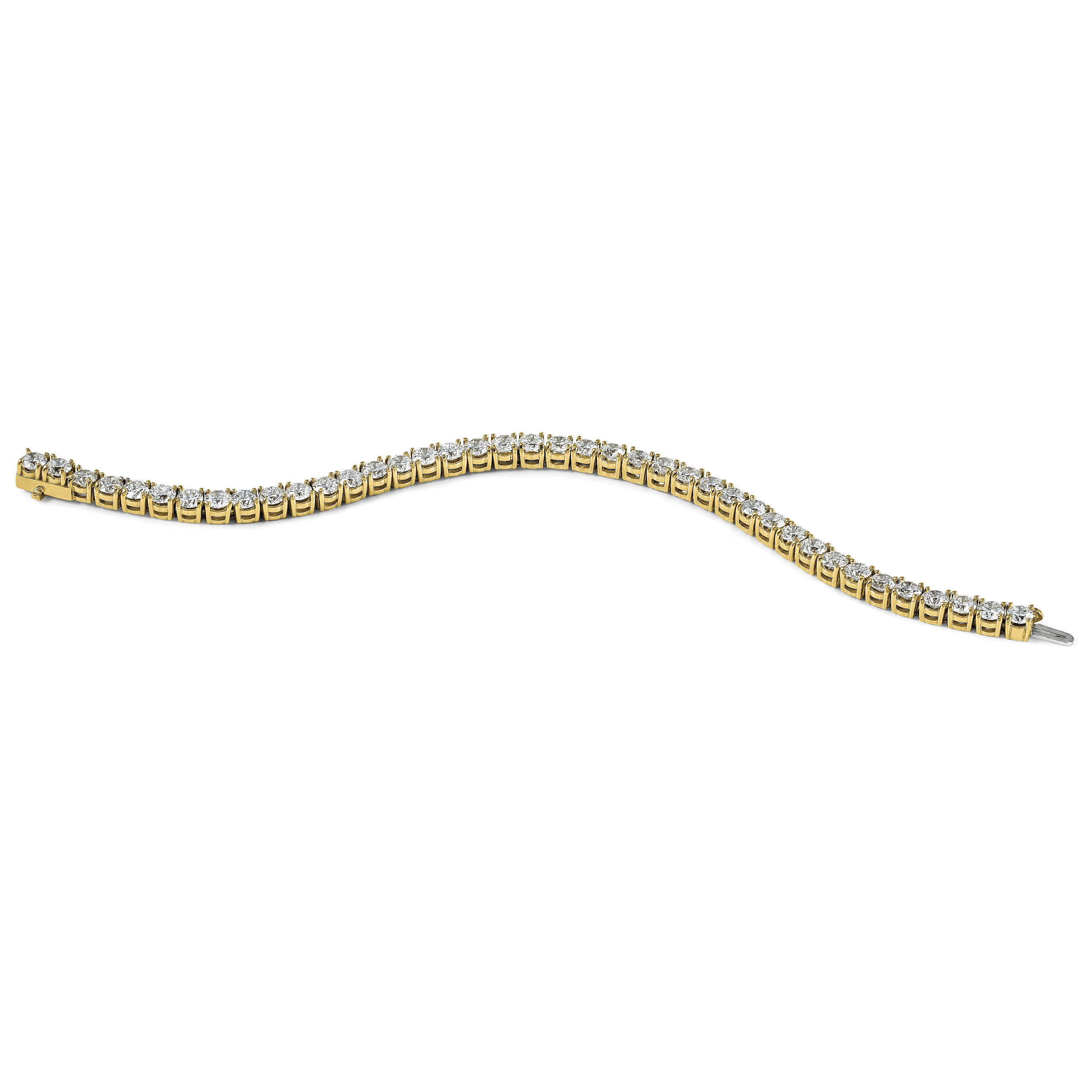 14k 14 carat Lab Grown Diamond VS+ F+ Complete Tennis Bracelet - Sophia Jewelers