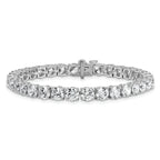 14k White Gold 16 carat Lab Grown Diamond VS+ F+ Complete Tennis Bracelet - Sophia Jewelers