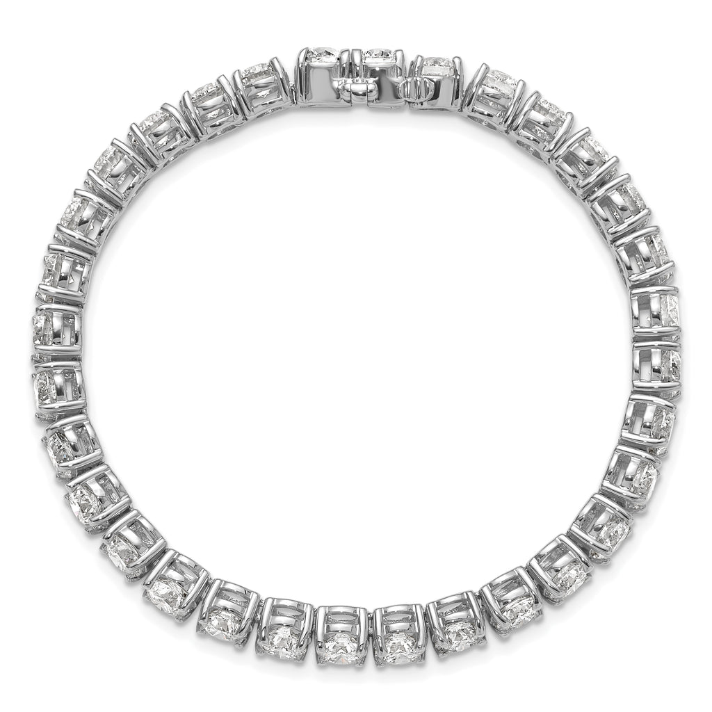 14k White Gold 16 carat Lab Grown Diamond VS+ F+ Complete Tennis Bracelet - Sophia Jewelers