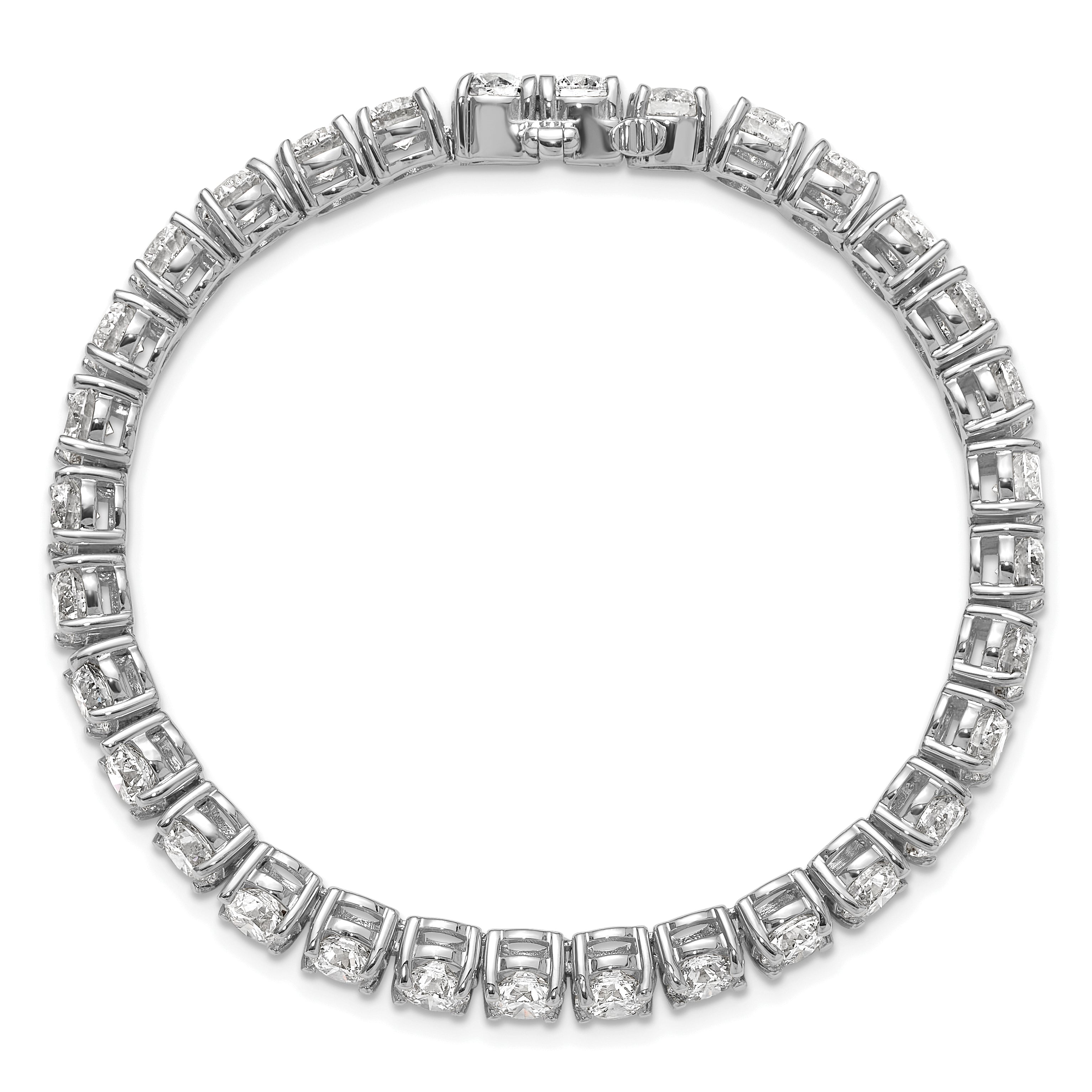 14k White Gold 16 carat Lab Grown Diamond VS/SI+ G+ Complete Tennis Bracelet - Sophia Jewelers