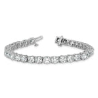 14k White Gold 16 carat Lab Grown Diamond VS/SI+ G+ Complete Tennis Bracelet - Sophia Jewelers