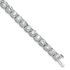 14k White Gold 16 carat Lab Grown Diamond VS/SI+ G+ Complete Tennis Bracelet - Sophia Jewelers