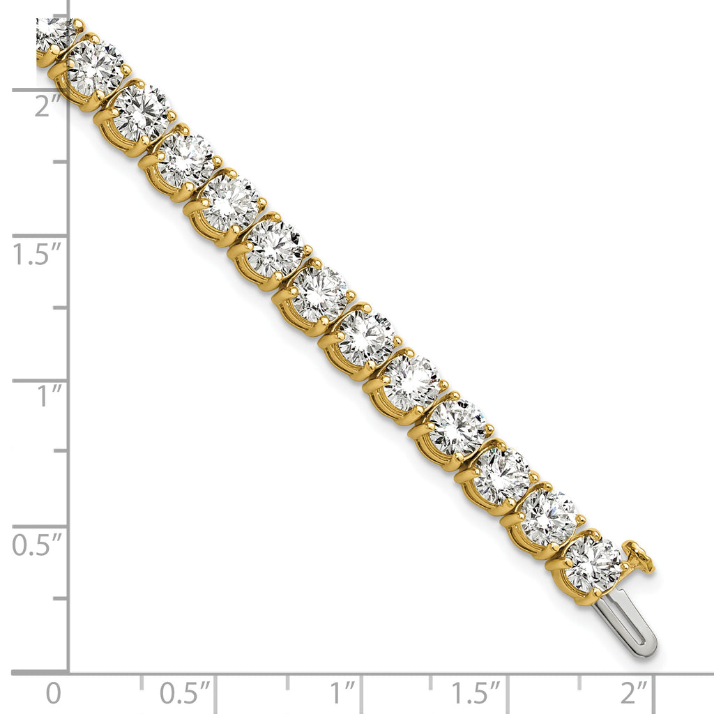 14k 16 carat Lab Grown Diamond VS+ F+ Complete Tennis Bracelet - Sophia Jewelers