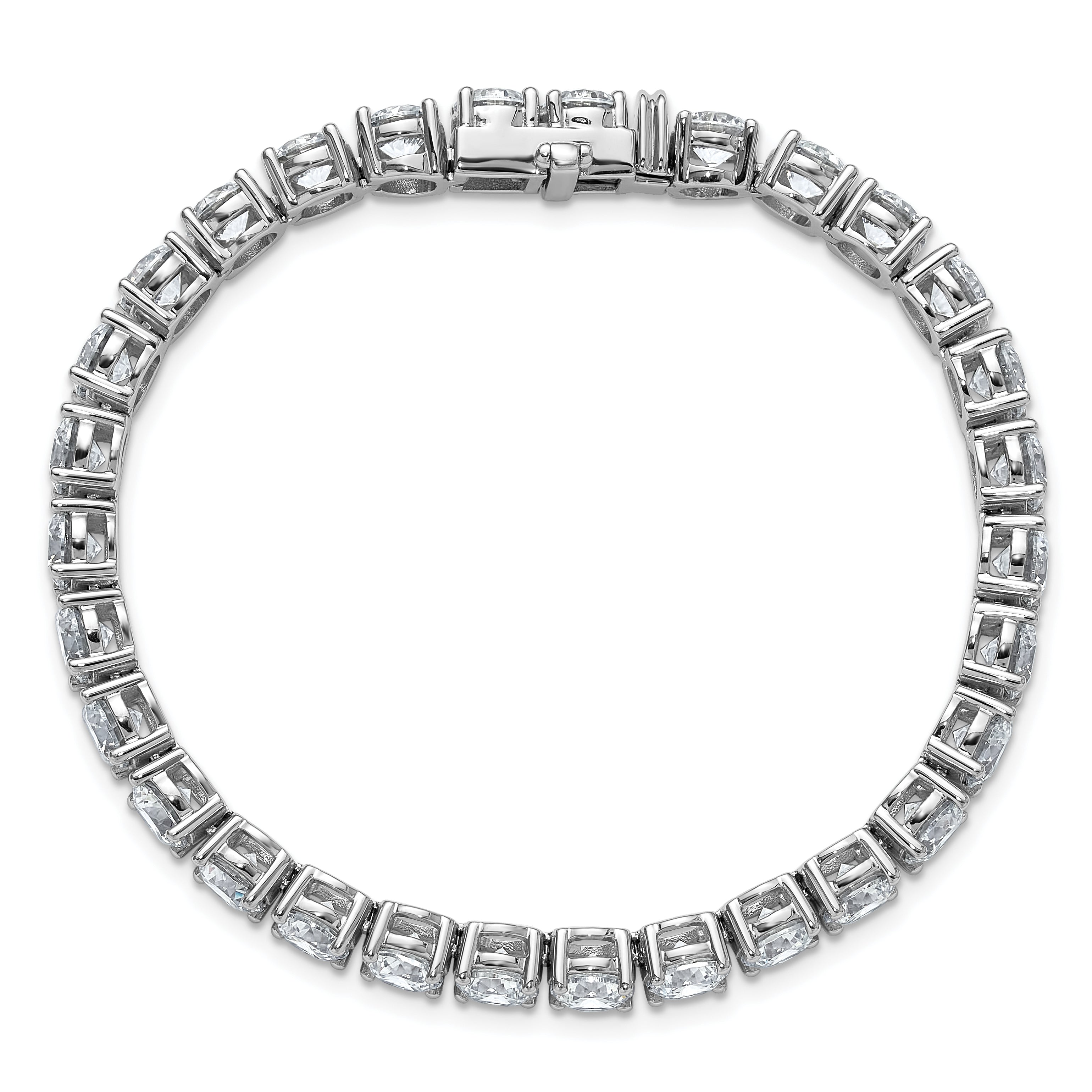 14k White Gold  22 1/2 carat Lab Grown Diamond VS+ F+ Complete Tennis Bracelet - Sophia Jewelers