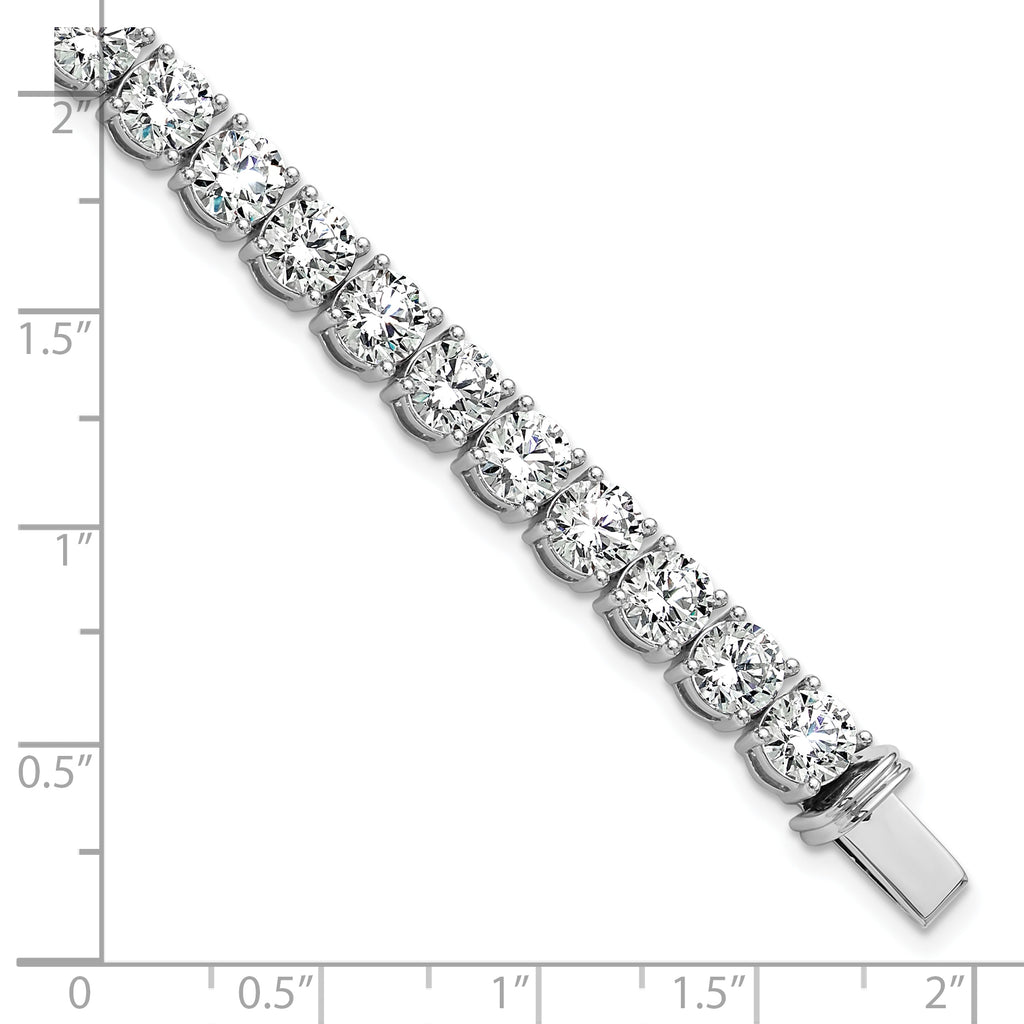 14k White Gold  22 1/2 carat Lab Grown Diamond VS/SI+ G+ Complete Tennis Bracelet - Sophia Jewelers