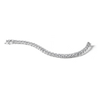 14k White Gold  22 1/2 carat Lab Grown Diamond VS/SI+ G+ Complete Tennis Bracelet - Sophia Jewelers