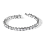 14k White Gold  22 1/2 carat Lab Grown Diamond VS+ F+ Complete Tennis Bracelet - Sophia Jewelers