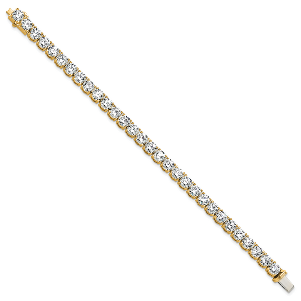 14k 22 1/2 carat Lab Grown Diamond VS+ F+ Complete Tennis Bracelet - Sophia Jewelers