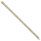 14k 22 1/2 carat Lab Grown Diamond VS+ F+ Complete Tennis Bracelet - Sophia Jewelers