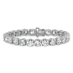 14k White Gold  25 carat Lab Grown Diamond VS+ F+ Complete Tennis Bracelet - Sophia Jewelers