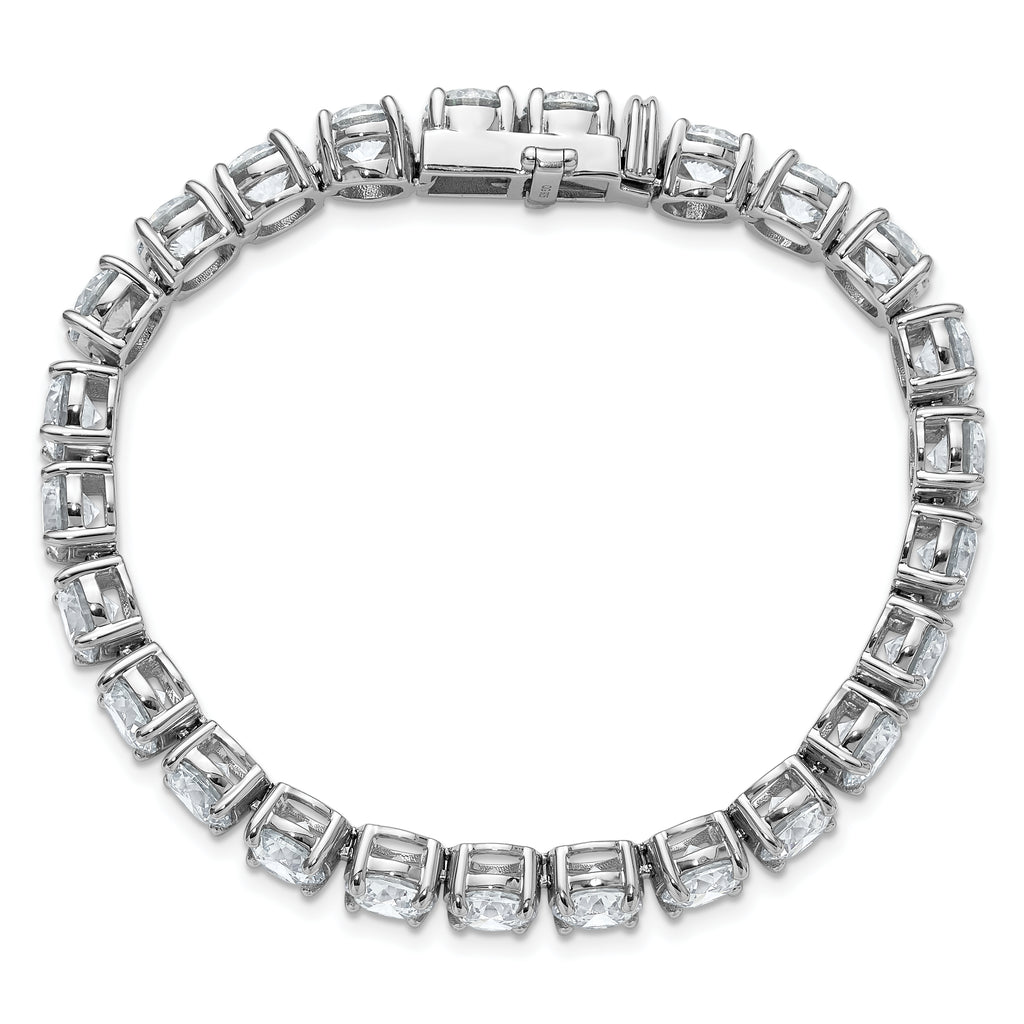 14k White Gold  25 carat Lab Grown Diamond VS/SI+ G+ Complete Tennis Bracelet - Sophia Jewelers