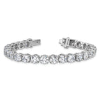 14k White Gold  25 carat Lab Grown Diamond VS+ F+ Complete Tennis Bracelet - Sophia Jewelers