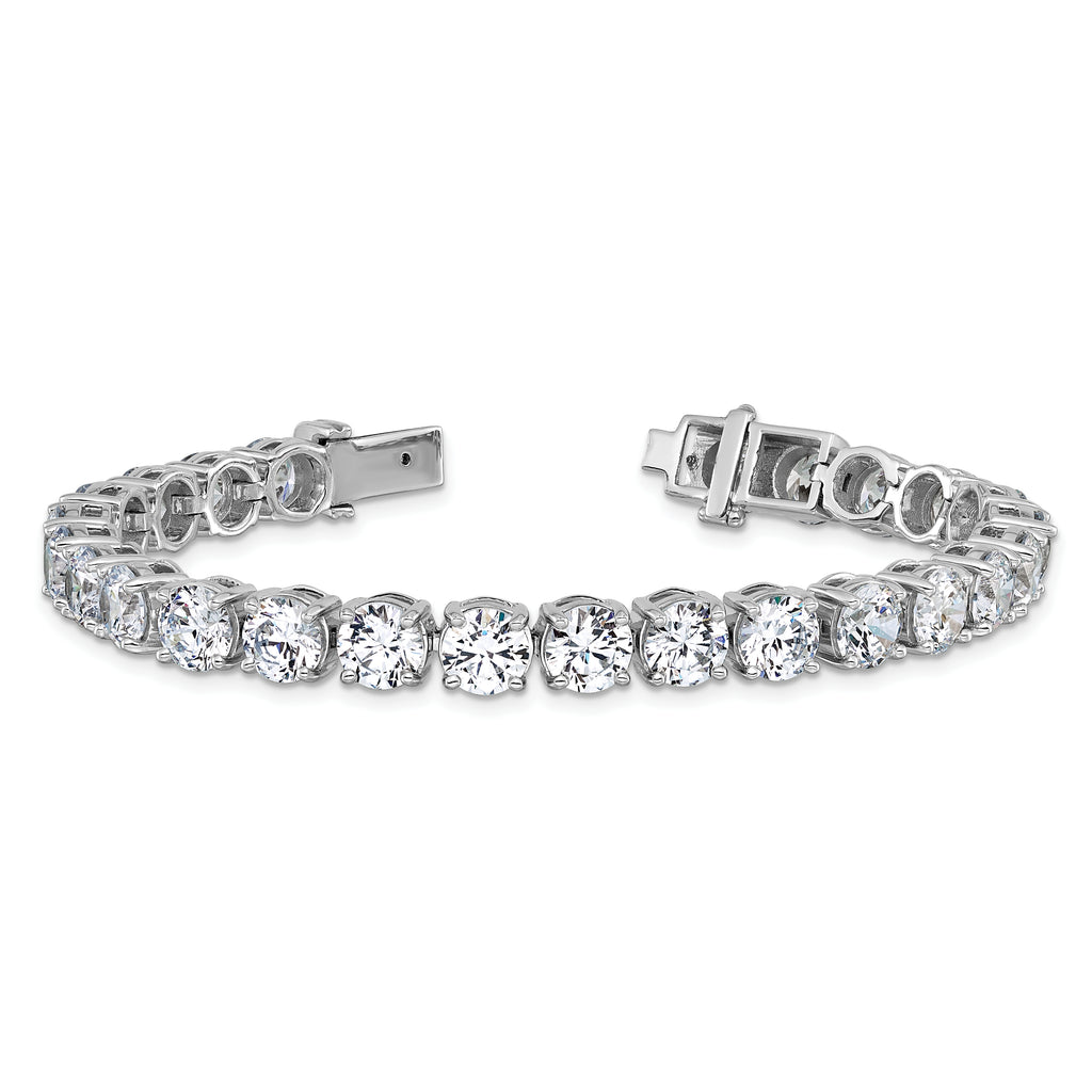 14k White Gold  25 carat Lab Grown Diamond VS/SI+ G+ Complete Tennis Bracelet - Sophia Jewelers