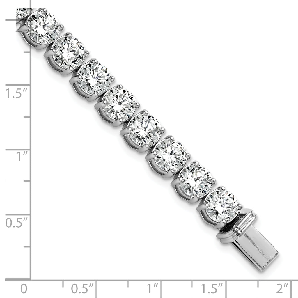 14k White Gold  25 carat Lab Grown Diamond VS+ F+ Complete Tennis Bracelet - Sophia Jewelers