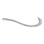 14k White Gold  25 carat Lab Grown Diamond VS/SI+ G+ Complete Tennis Bracelet - Sophia Jewelers