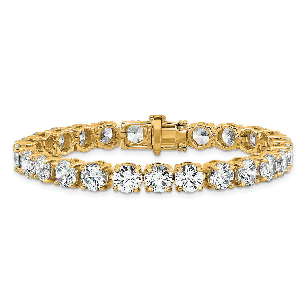 14k 25 carat Lab Grown Diamond VS+ F+ Complete Tennis Bracelet - Sophia Jewelers