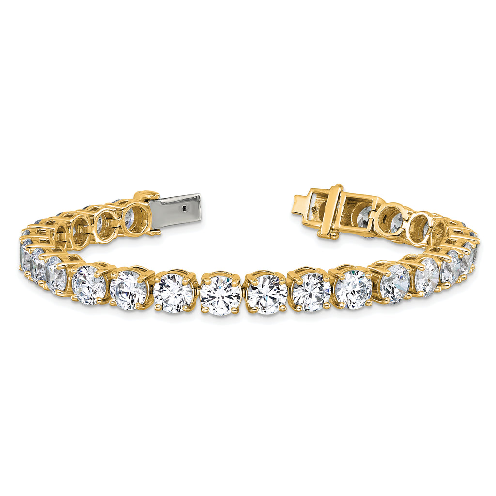 14k 25 carat Lab Grown Diamond VS/SI+ G+ Complete Tennis Bracelet - Sophia Jewelers