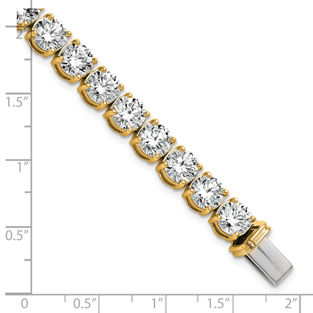 14k 25 carat Lab Grown Diamond VS/SI+ G+ Complete Tennis Bracelet - Sophia Jewelers