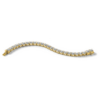 14k 25 carat Lab Grown Diamond VS+ F+ Complete Tennis Bracelet - Sophia Jewelers