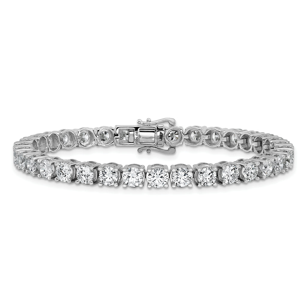 14k White Gold  11 1/8 carat Lab Grown Diamond VS/SI+ G+ Complete Tennis Bracelet - Sophia Jewelers