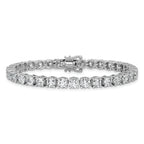 14k White Gold  11 1/8 carat Lab Grown Diamond VS/SI+ G+ Complete Tennis Bracelet - Sophia Jewelers